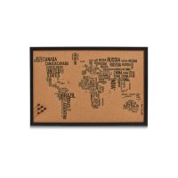 ZELLER Pinboard World lettres 59x40cm 11570 noir