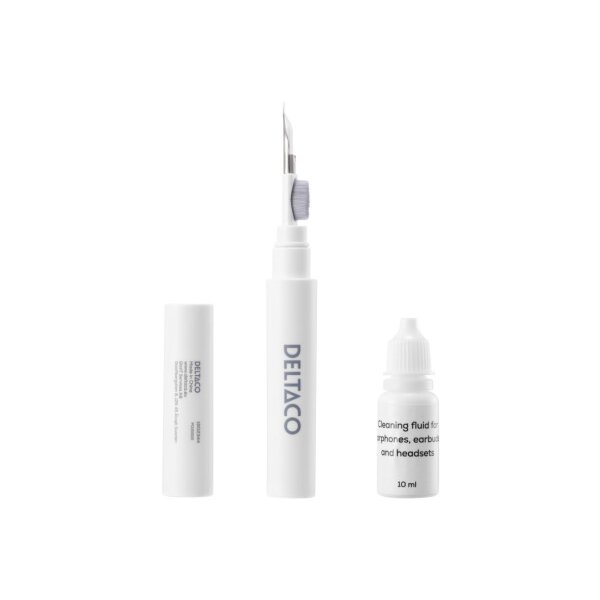 DELTACO Earphone cleaning pen CLP-100 metal tip,brush,sponge,liquid