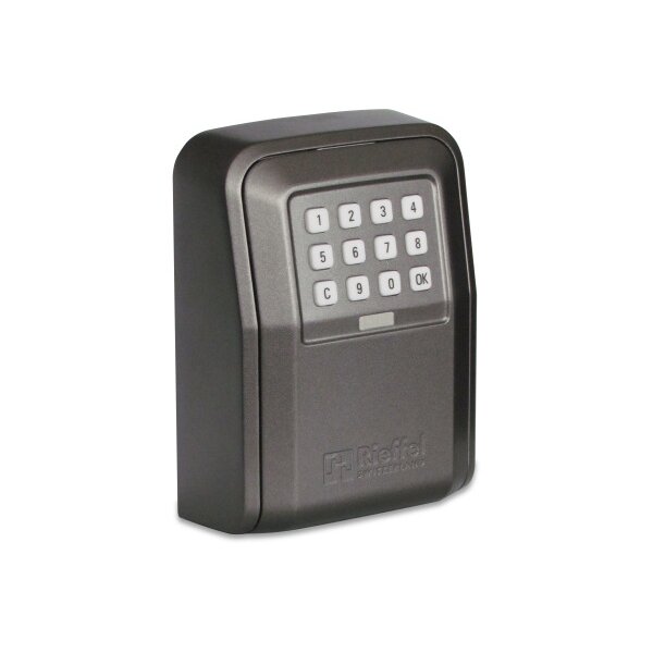 RIEFFEL SWITZERLAND Dépôt de clé 10.5x14.5x55cm A15797 avec serrure électronique gris