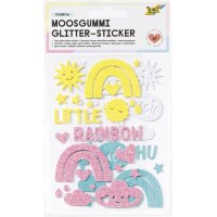 folia Moosgummi Glitter-Sticker "Rainbow"