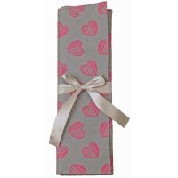 KLEIBER Häkelnadel-Tasche "Herzen", grau pink