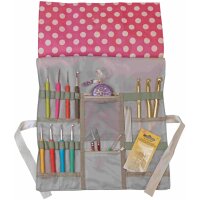 KLEIBER Häkelnadel-Tasche "Herzen", grau pink