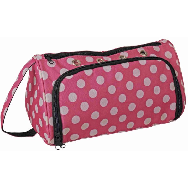 KLEIBER Garn- & Strickzubehör-Tasche "Punkte", pink weiss