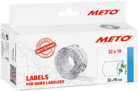 METO Etiketten für Preisauszeichner, 32 x 19 mm, weiss