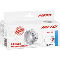 METO Étiquette pour étiqueteuse de prix, 22 x 16 mm, blanc