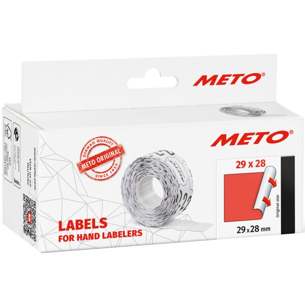 METO Etiketten für Preisauszeichner, 29 x 28 mm, weiss