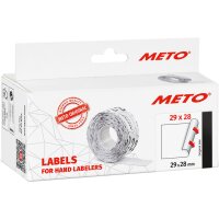 METO Etiketten für Preisauszeichner, 29 x 28 mm, weiss