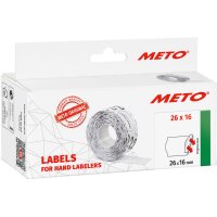 METO Etiketten für Preisauszeichner, 32 x 19 mm, weiss
