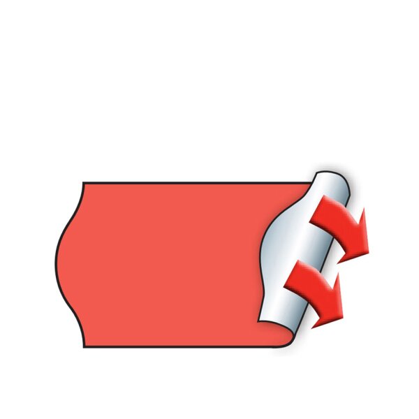 METO Étiquette pour étiqueteuse de prix, 26 x 16 mm, rouge