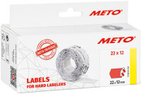 METO Etiketten für Preisauszeichner, 22 x 12 mm, rot