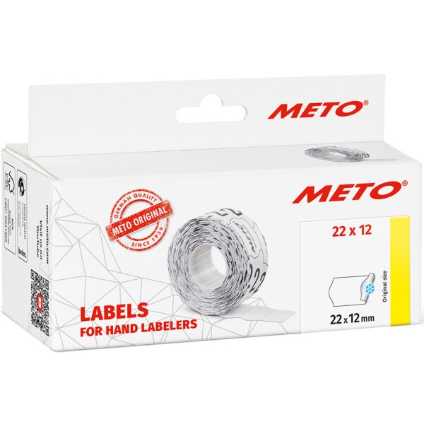 METO Etiketten f&uuml;r Preisauszeichner, 26 x 16 mm, weiss