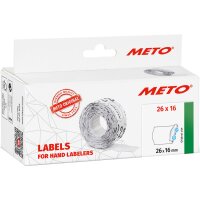 METO Etiketten für Preisauszeichner, 22 x 12 mm, weiss