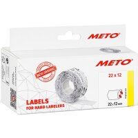 METO Étiquette pour étiqueteuse de prix, 32 x 19 mm, blanc