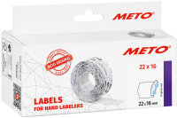 METO Etiketten für Preisauszeichner, 22 x 16 mm, weiss