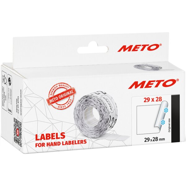 METO Etiketten für Preisauszeichner, 29 x 28 mm, weiss