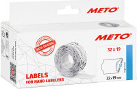 METO Etiketten für Preisauszeichner, 32 x 19 mm, weiss