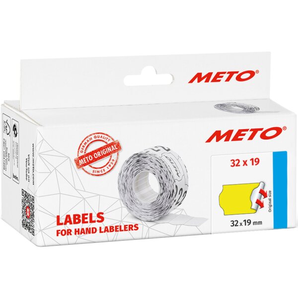 METO Étiquette pour étiqueteuse de prix, 26 x 12 mm, orange