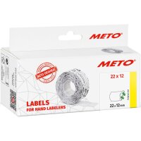 METO Etiketten für Preisauszeichner, 22 x 16 mm, weiss