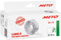 METO Etiketten für Preisauszeichner, 26 x 16 mm, weiss
