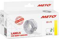 METO Etiketten für Preisauszeichner, 22 x 12 mm, weiss