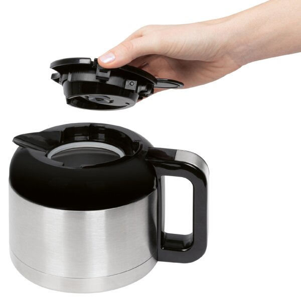 CLATRONIC Thermo-Kaffeemaschine KA 3805, silber schwarz