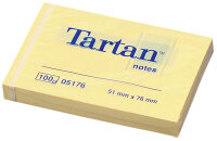 Tartan Bloc-notes repositionnable, 102 x 76 mm, jaune