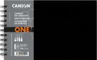 CANSON Skizzenbuch ONE, 216 x 140 mm, schwarz