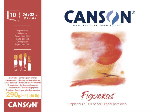 CANSON Bloc papier dessin Figueras, 500 x 700 mm, 290 g/m2