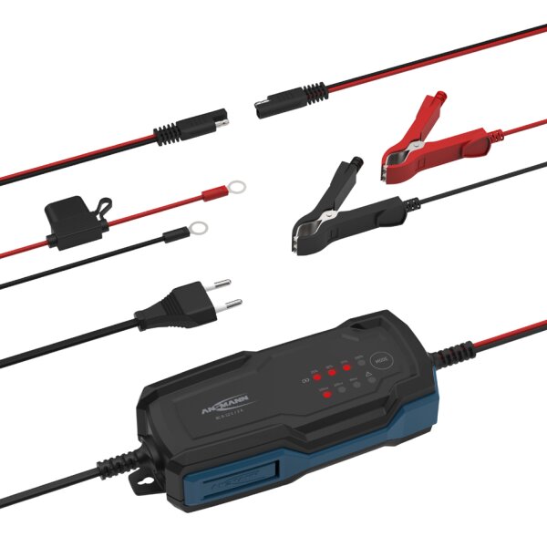 ANSMANN Chargeur de batterie BC, 6-12V/2A, noir/bleu