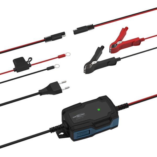 ANSMANN Chargeur pour batterie BC, 6-12V/1A, noir/bleu