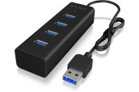 ICY BOX 4 Port Hub Type A USB 3.0 IB-HUB1409-U3 Aluminium...