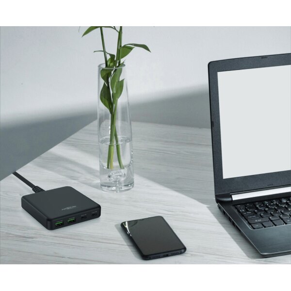 ANSMANN Chargeur USB de bureau DC465PD, noir