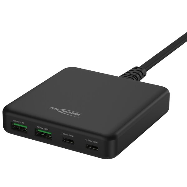 ANSMANN Chargeur USB de bureau DC465PD, noir