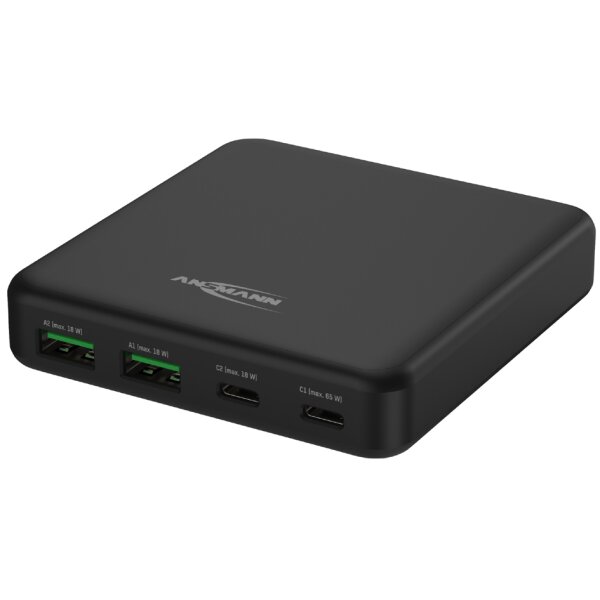 ANSMANN Chargeur USB de bureau DC465PD, noir