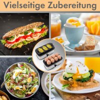 PROFI COOK Eierkocher PC-EK 1275, schwarz silber, 400 Watt