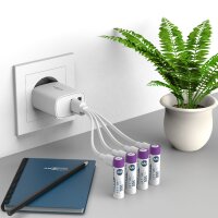 ANSMANN Piles Li-Ion micro AAA avec prise USB-C femelle