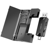 LogiLink USB 3.2 Gen1 Card Reader, mit Kartenaufbewahrung
