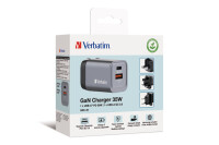 VERBATIM Charger 35W GaN grey 32200 1xUSB-C 1xUSB-A +Adapter UK/US