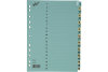 BÜROLINE Kartonregister blau beige A4 40552 1-20