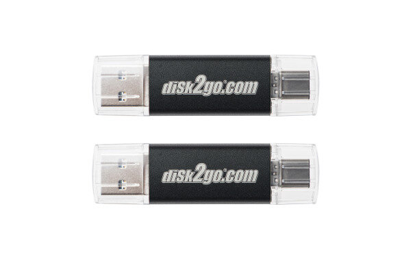 DISK2GO USB-Stick switch 128GB 30006596 Type-C Type-A 3.0 double pack