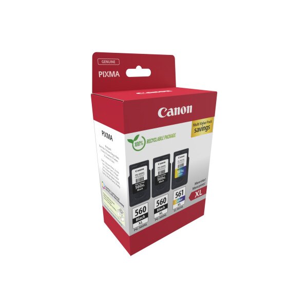 CANON Multipack Tinte XL BKCMY PGCL560/1 Pixma TS5350 2xBKXL & 1xCMYXL