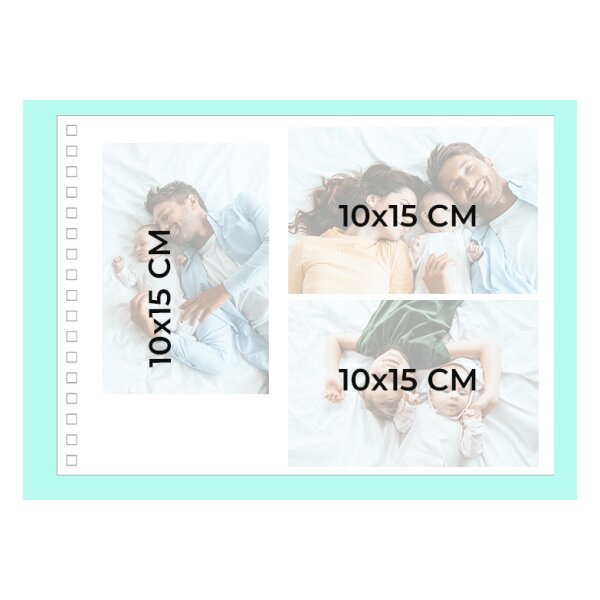 EXACOMPTA Spiralalbum 32x22cm 16334E blau, Storch 50 Seiten