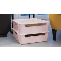 CEP Boîte de rangement Bella, 4,22 litres, rose clair