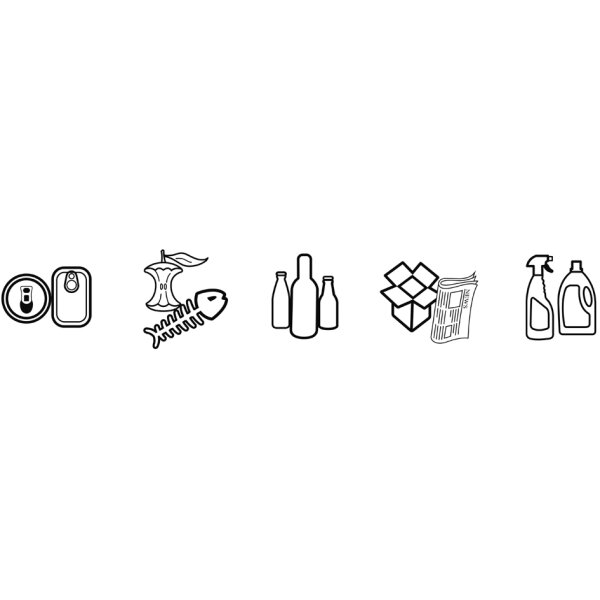 CEP Poubelle de tri sélectif Touch & Lift, 45 litres, vert