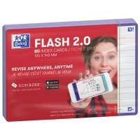 Oxford Fiches Flash 2.0, 105 x 148 mm, ligné, blanc