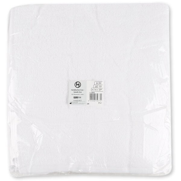 HYGOSTAR Serviette de toilette Eco, 500 x 1.000 mm, blanc