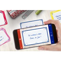 Oxford Fiches Flash 2.0, 75 x 125 mm, ligné, bleu