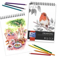 Oxford Art Bloc de dessin à spirale Drawing, A4,...