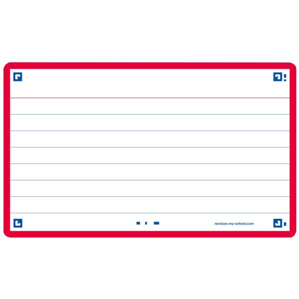 Oxford Fiches Flash 2.0, 75 x 125 mm, quadrillé, blanc