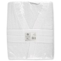 HYGOSTAR Peignoir de bain Kimono, taille M, en coton, blanc